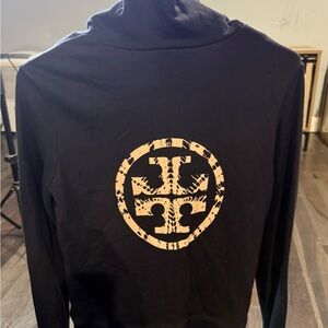 Tory Burch Black Shirt with Gold Logo
